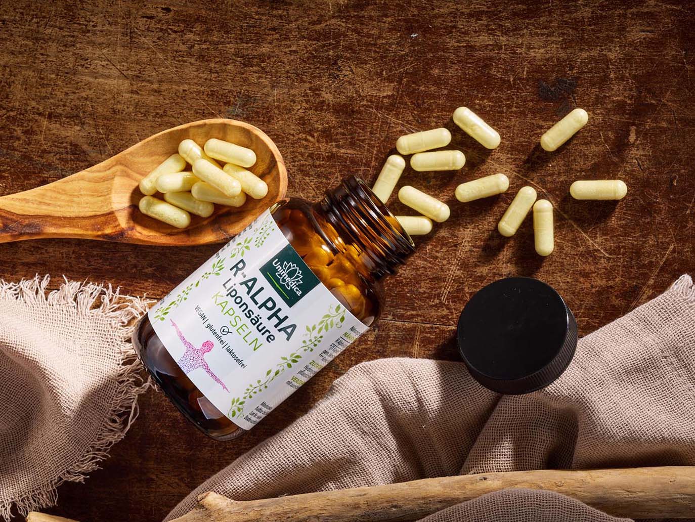 R-alpha-lipoic acid - 150 mg per daily dose (1 capsule) - 120 capsules - natural - vegan - from Unimedica